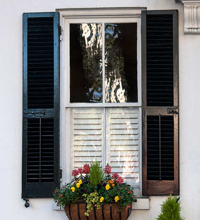 black window shutters